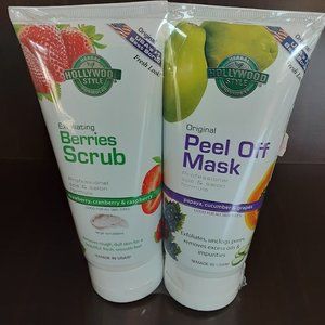 Hollywood Style Exfoliating Scrub and Peel off Mask Set